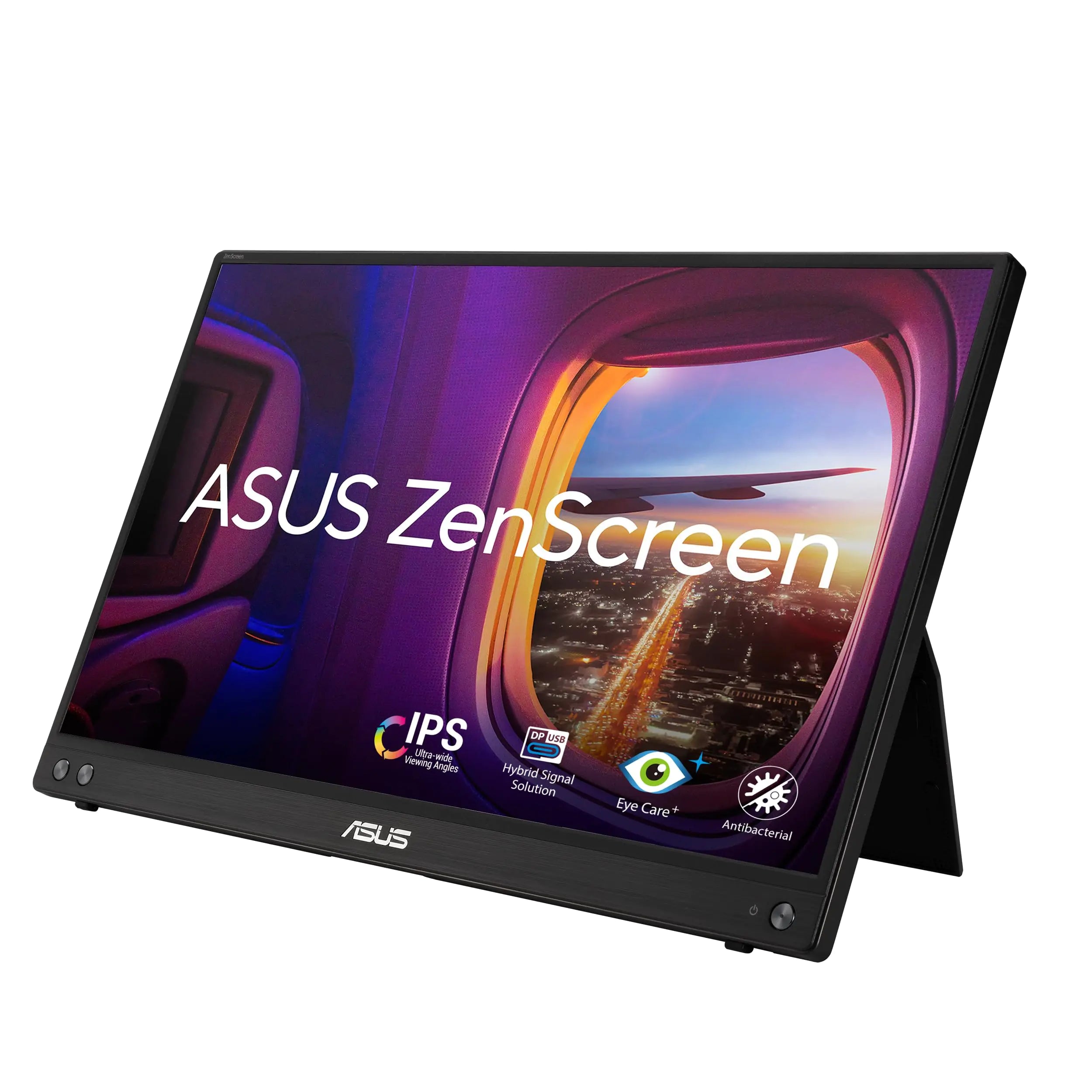 ASUS ZenScreen 15.6” 1080P Portable Monitor (MB16ACVR) - Full HD IPS Eye Care Flicker Free Blue Light Filter Kickstand USB-C Power Delivery for Laptop PC Phone Console