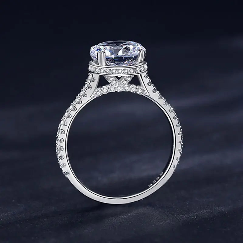 S925 Silver Ring for Women with 2-Carat Simulated Diamond