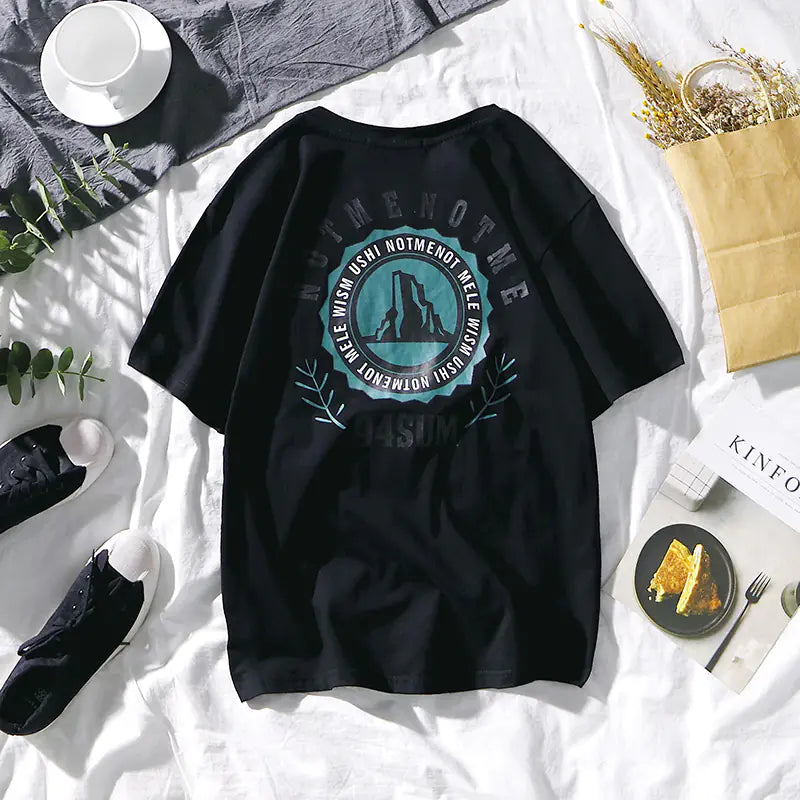 Summer Men's Short Sleeve T-Shirt with Trendy Print
