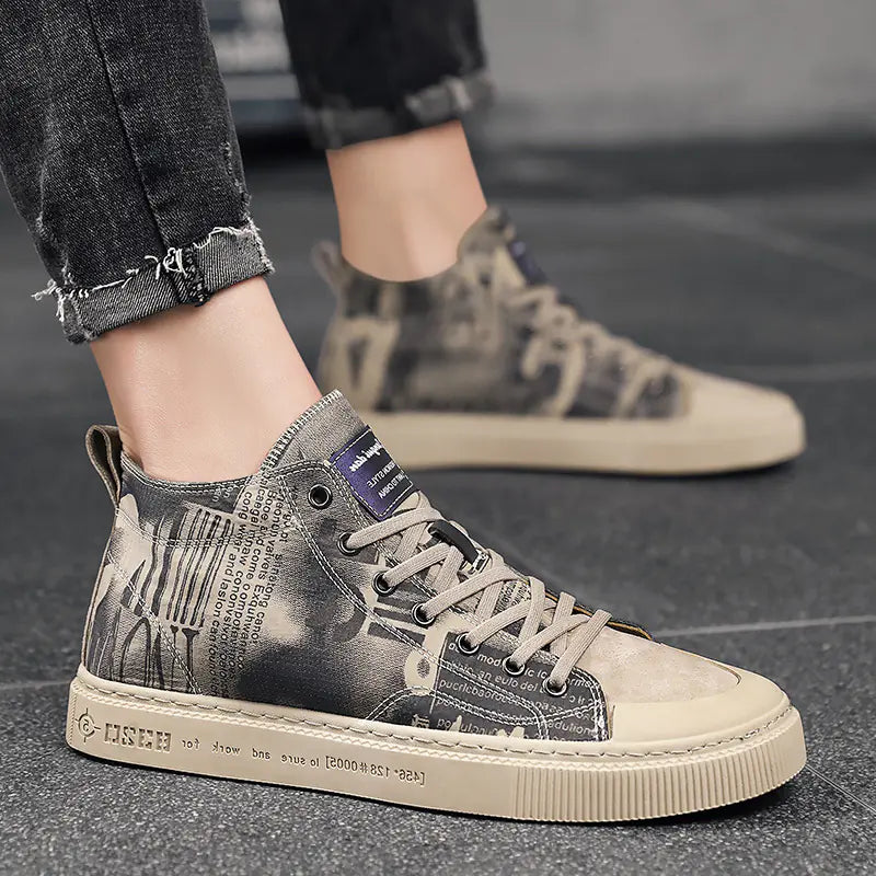 Stylish High-Top Canvas Sneakers for Men (2020)