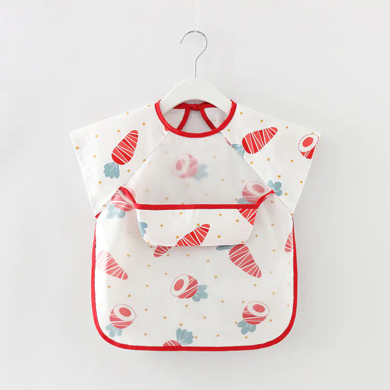 Waterproof Long Sleeve Kids Smock Apron for Eating