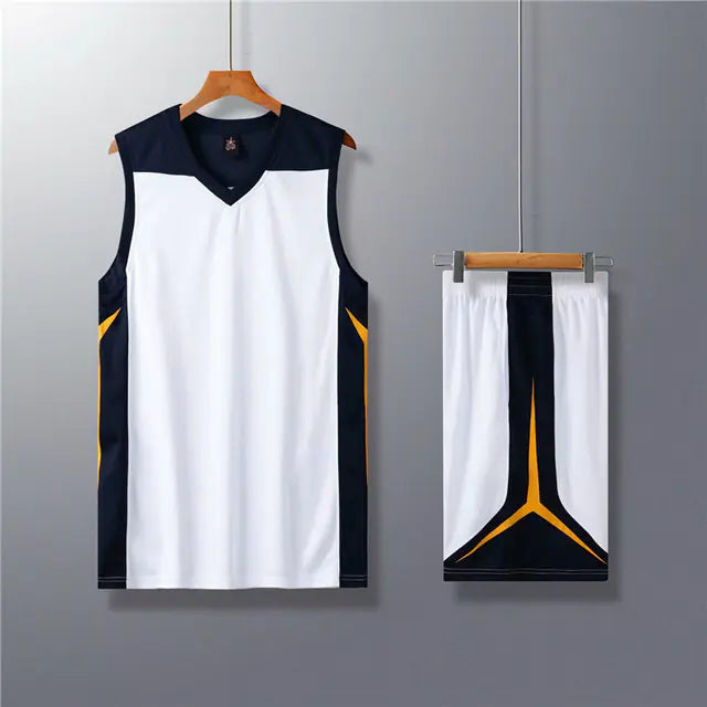 Men's College Basketball Uniform Set with Custom Shorts