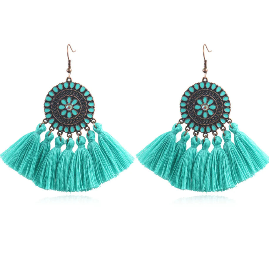 Sunflower Tassel Earrings (Tassel Earrings)