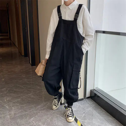 Men's Casual Stretch Workwear Pants with Straps