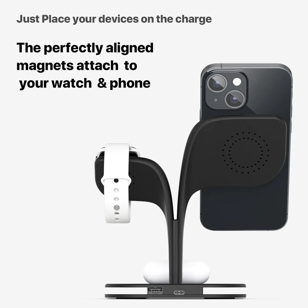 Magnetic 3-in-1 Wireless Charger