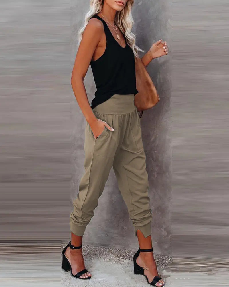 High Waist Casual Pants for Women