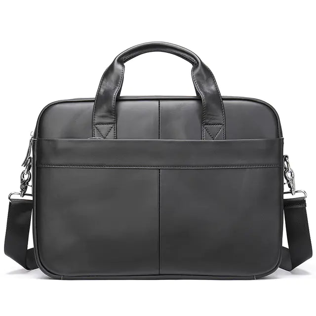 Classic Genuine Leather Men's Briefcase for Laptop