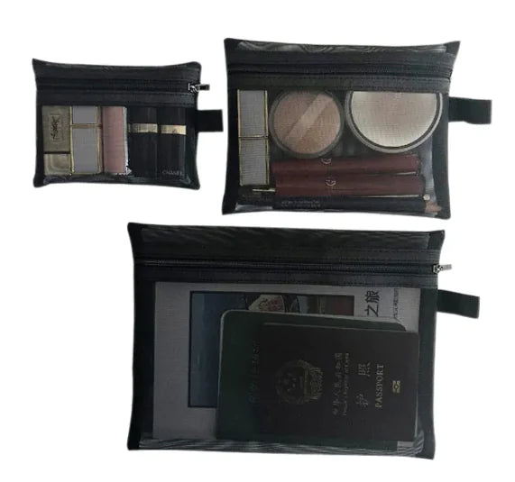 Portable Mini Mesh Makeup Bag