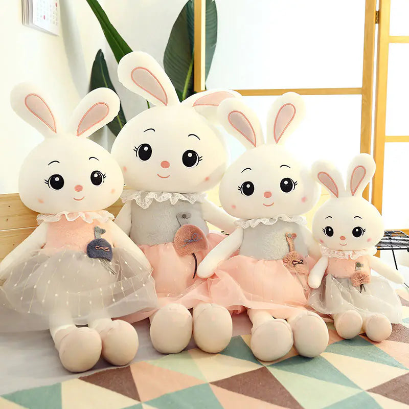 Kawaii Cartoon Rabbit Plush Toy for Kids' Bedroom Decor