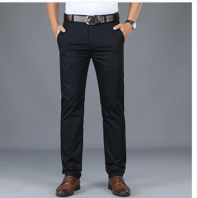 Men's Cotton Stretch Oversized Casual Business Pants
