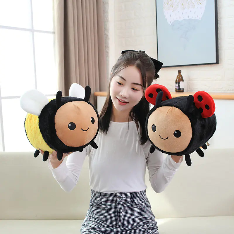 Cartoon Bee Ladybug Plush Toy for Kids and Gifts