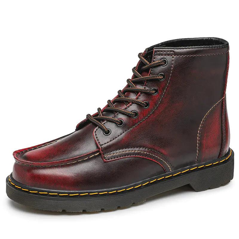 Botas altas Martin de piel de vacuno a la moda para hombre