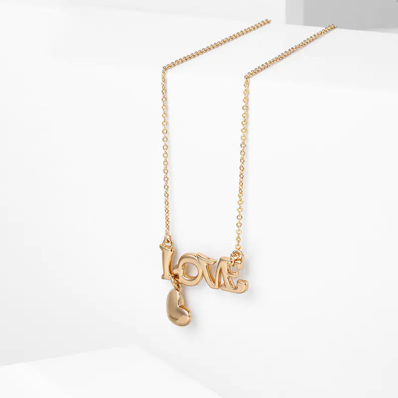 18K Gold-Plated Love Necklace - Harajuku Style for Women