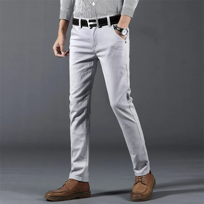 Men's Loose Straight Stretch Pants for Business Activities