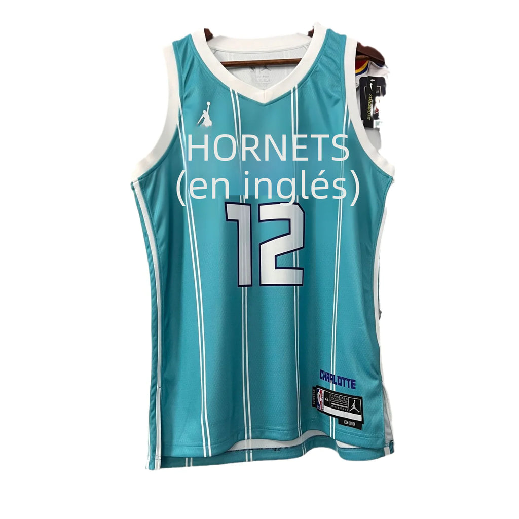 Hornets 2023 Season White Blue NBA Jerseys (Quick-Dry)