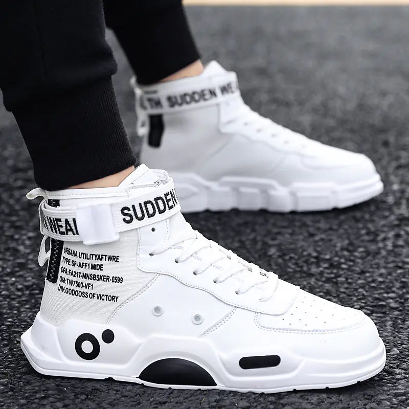 High-Top Casual Sneakers for Men, Size 45-46