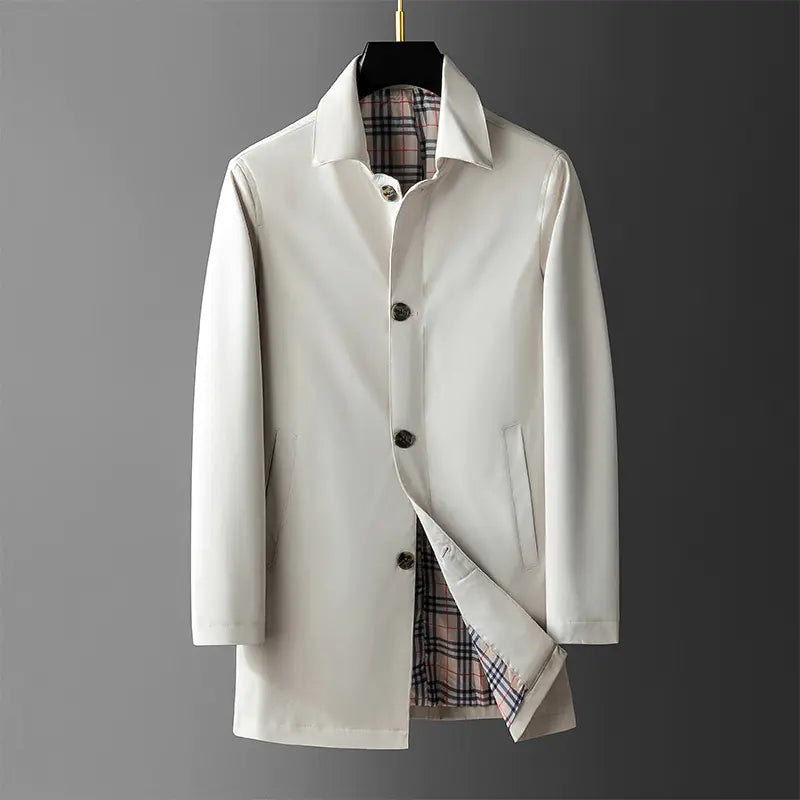 Men's Trendy Mid-length Casual Loose Trench Coat