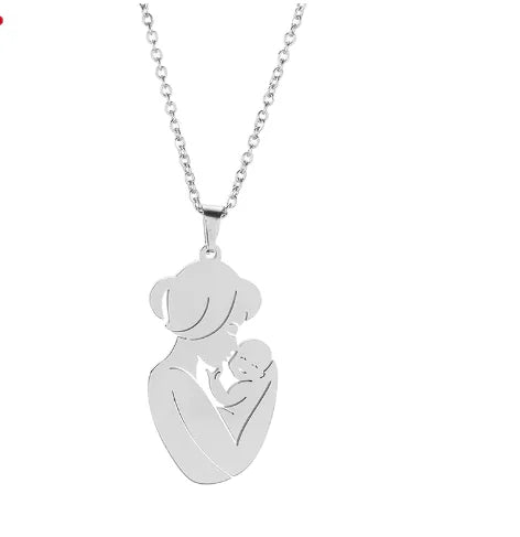 18K Gold Plated Mother's Love Heart Necklace - Premium Gift Jewelry for Women