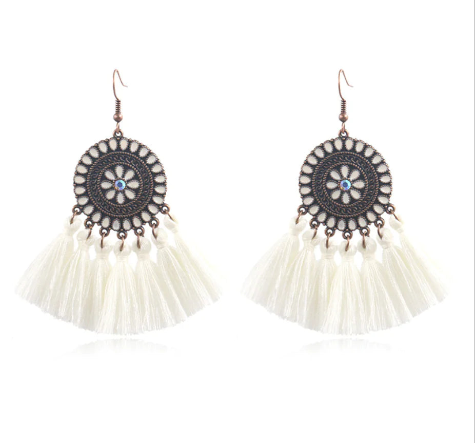 Sunflower Tassel Earrings (Tassel Earrings)