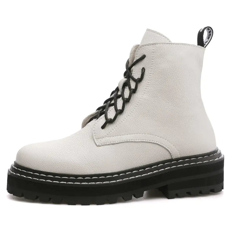 Classic Women's Round-Toe Lace-Up Martin Boots