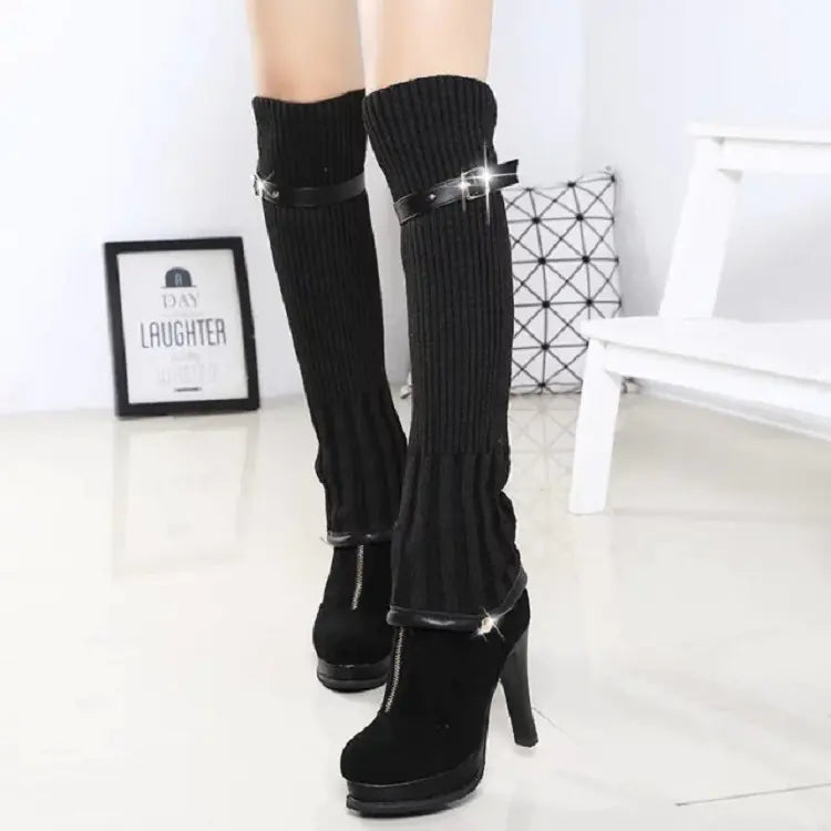2019 New Over-the-Knee Slim Leg High Heel Boots