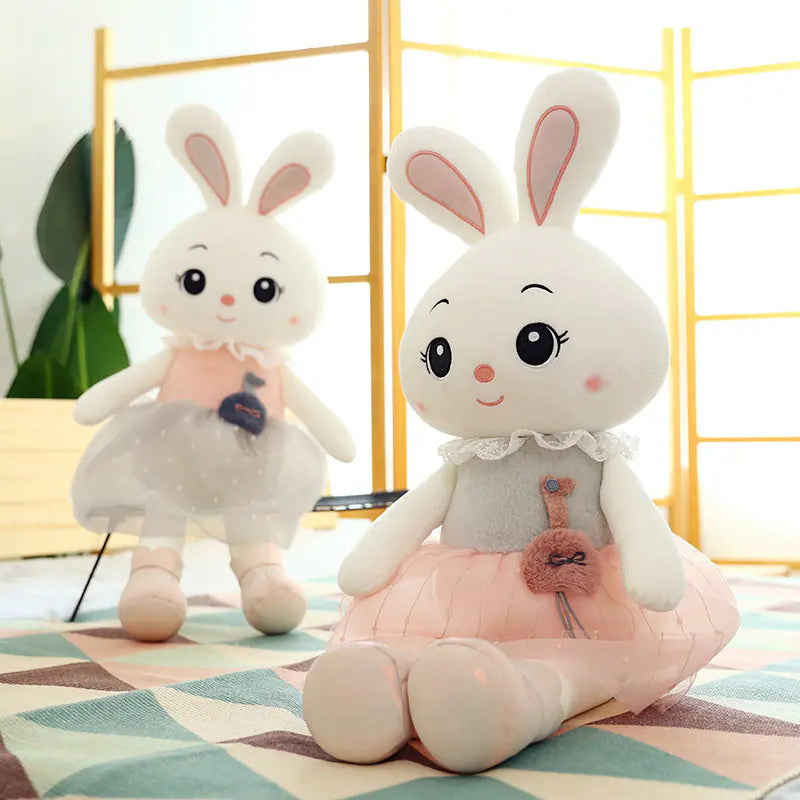 Kawaii Cartoon Rabbit Plush Toy for Kids' Bedroom Decor