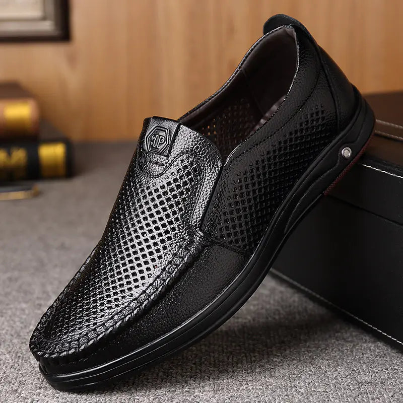 Men's Genuine Leather Breathable Casual Shoes (Size 45-46)