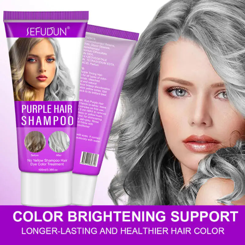 Yellow Brass Tone Remover Shampoo & Purple Hair Mask