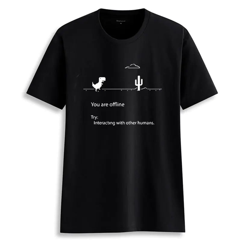 Loose Funny Graphic T-Shirt for Men - Summer Edition