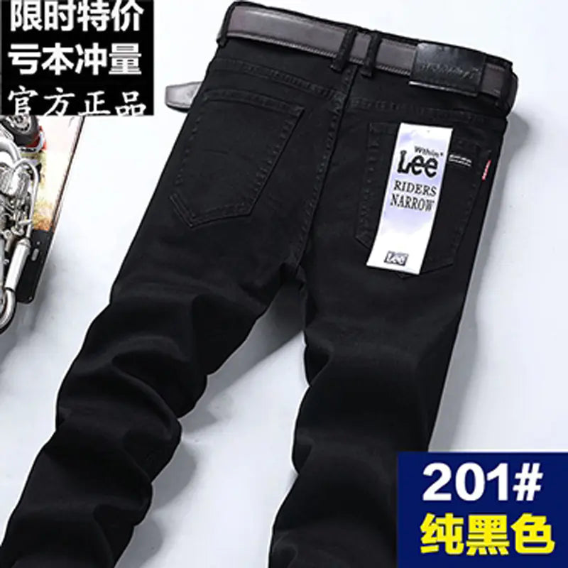 Wthinlee Men's Loose Fit Stretch Denim Business Pants