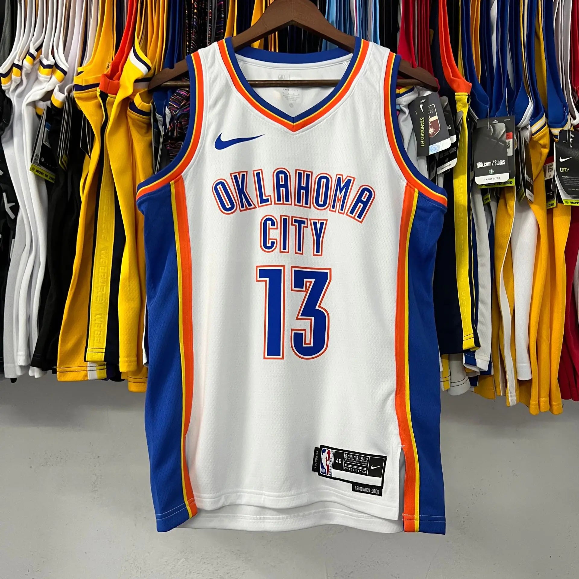 NBA 23 Season Thunder Team Jerseys: Durant, George, Harden, Anthony, Paul