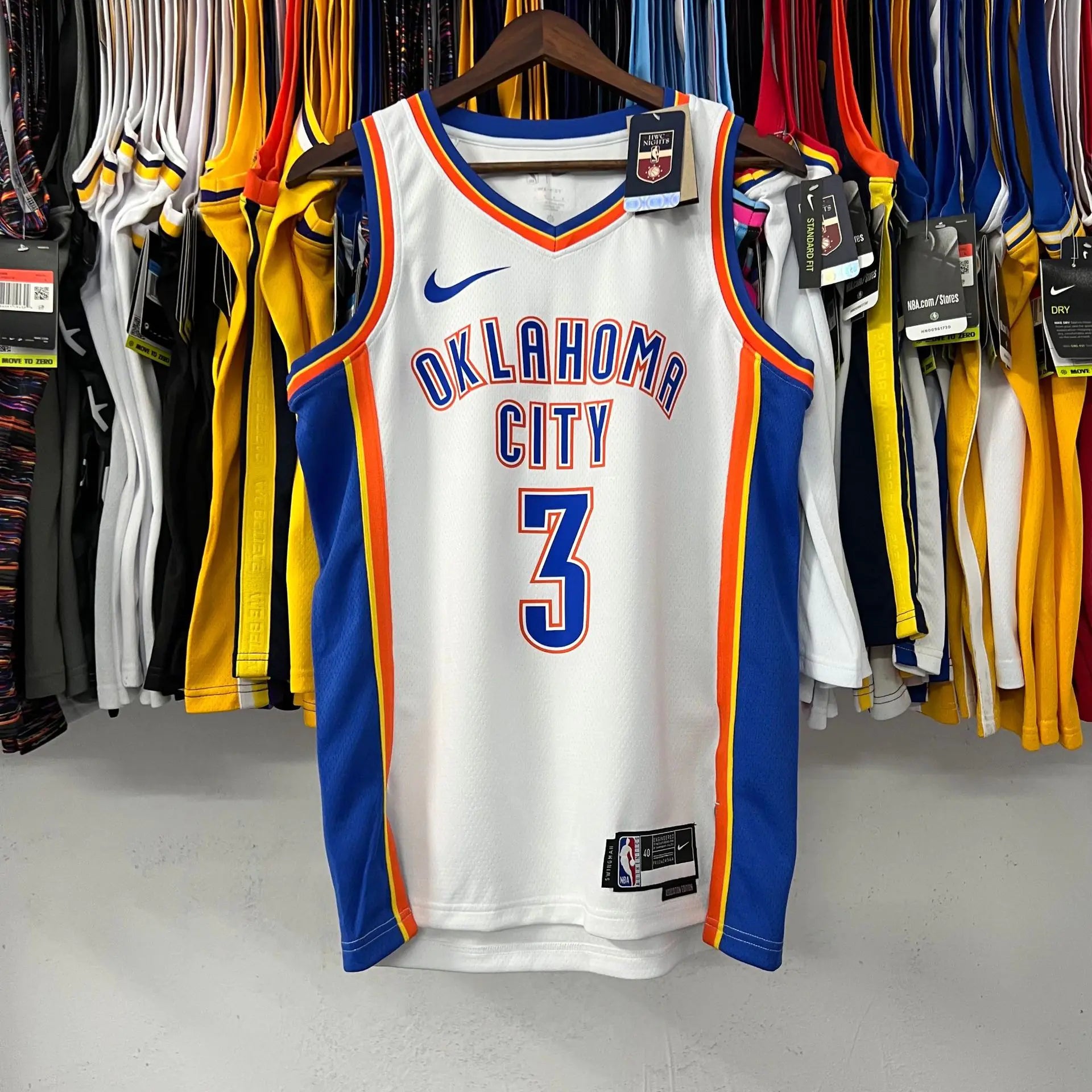 NBA 23 Season Thunder Team Jerseys: Durant, George, Harden, Anthony, Paul