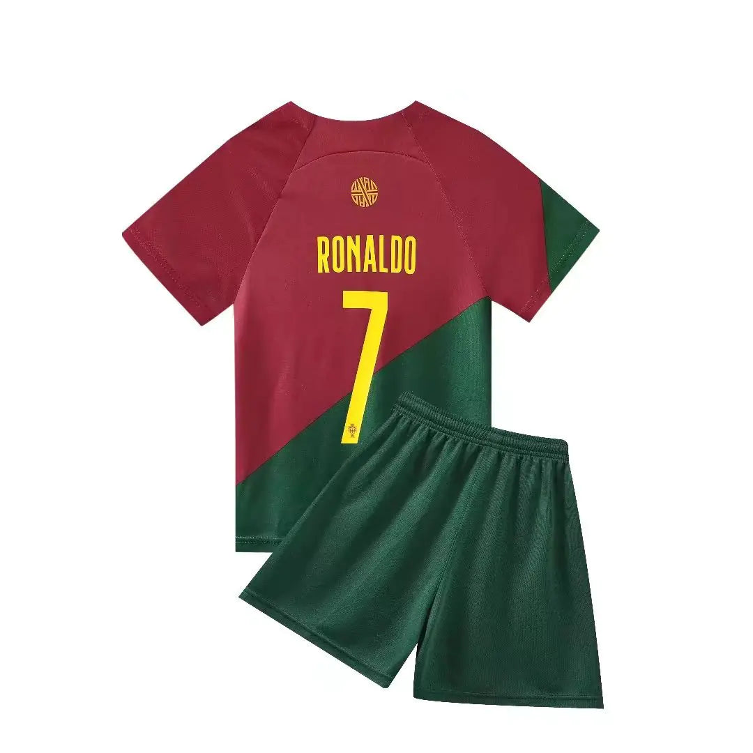 Portugal Home 22-23 Ronaldo #7 Soccer Jersey Set