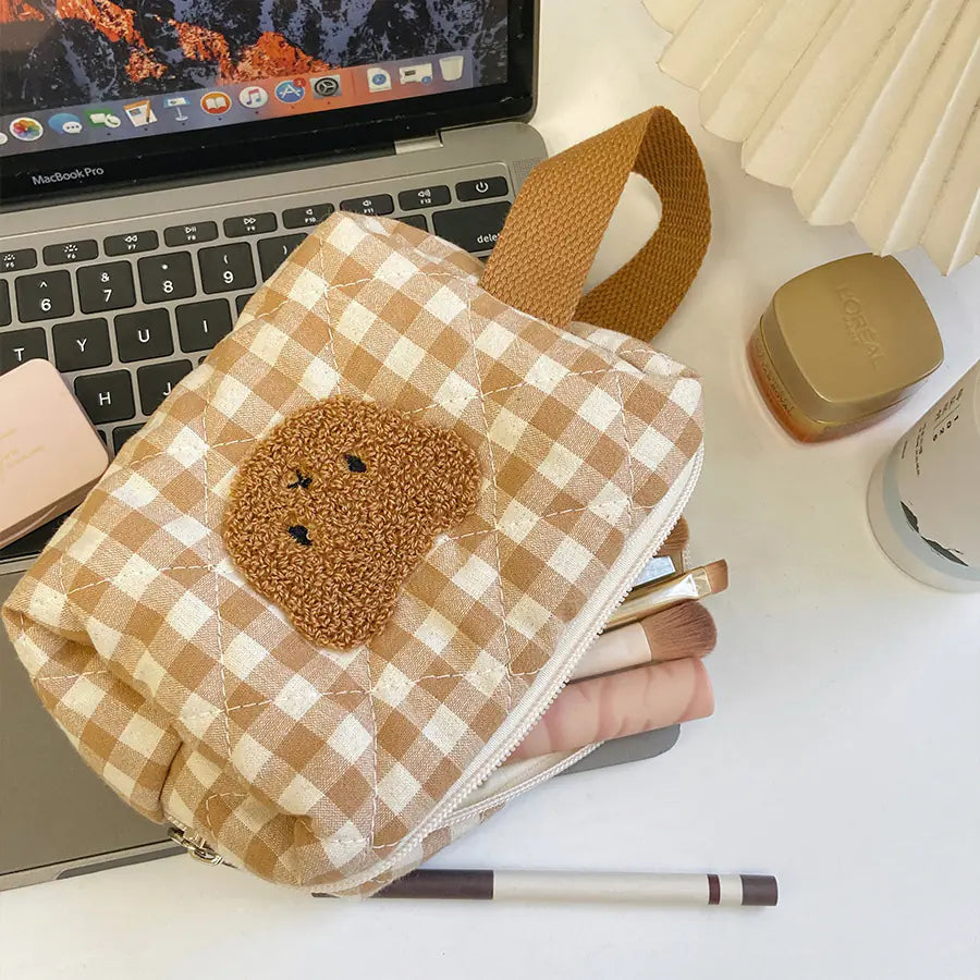Cute Bear Makeup Pouch - Large Capacity Cosmetic Case