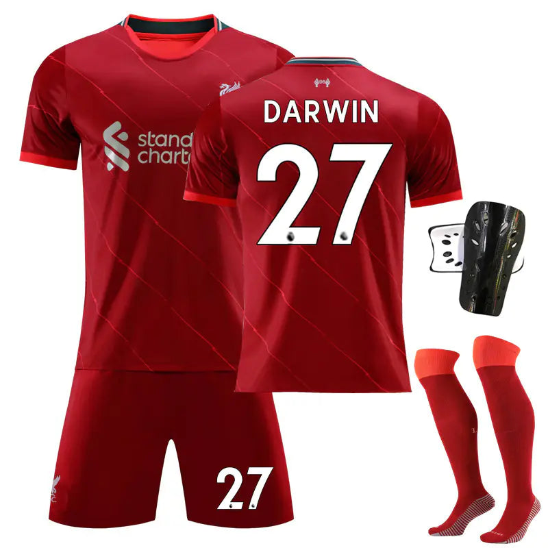 Soccer Jersey Set: Salah 11, Mane 10, Darwin 27