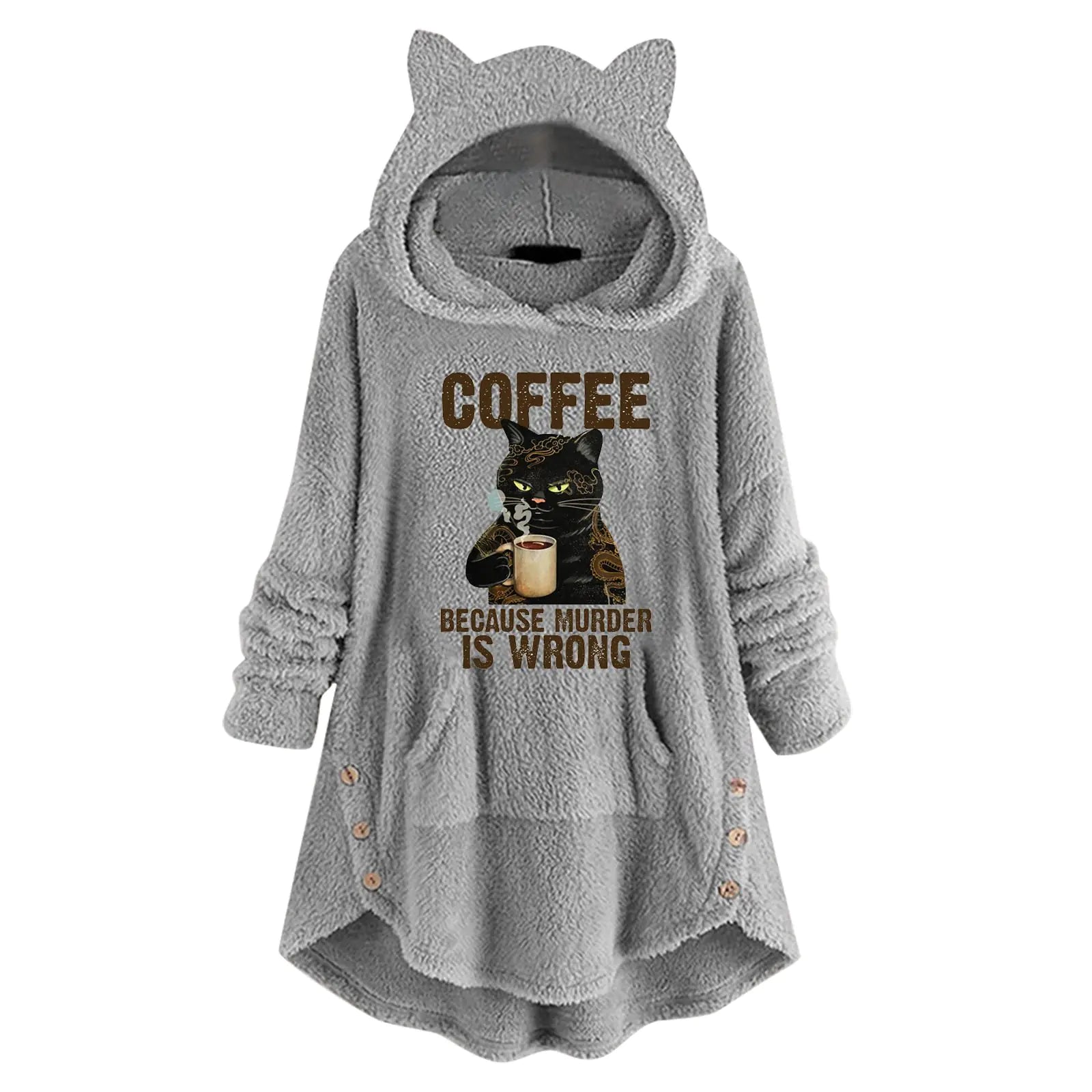 Cat Ears Hooded Pullover Sweater for Autumn & Winter