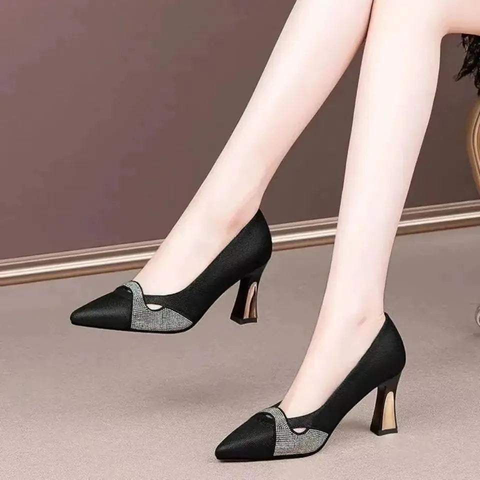 Tacones con Lentejuelas y Pedrería para Mujer de Verano