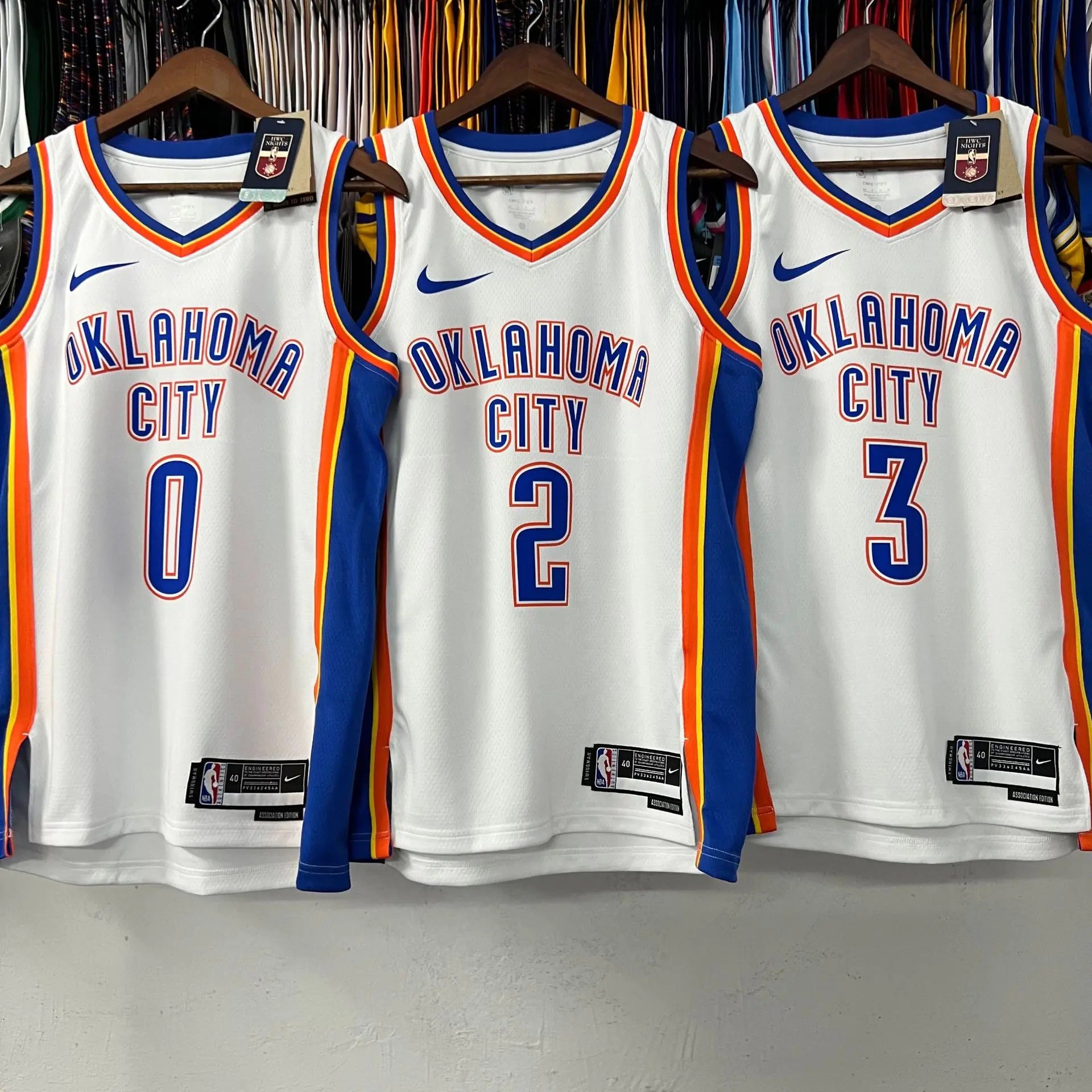 NBA 23 Season Thunder Team Jerseys: Durant, George, Harden, Anthony, Paul