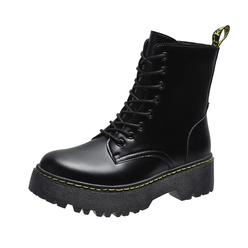 Women's Thick-Heel Motorcycle Martin Boots