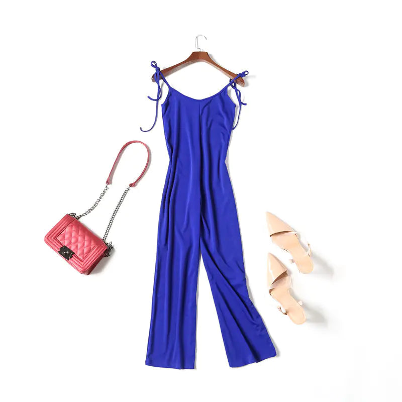 Strap Jumpsuit with Long Pants