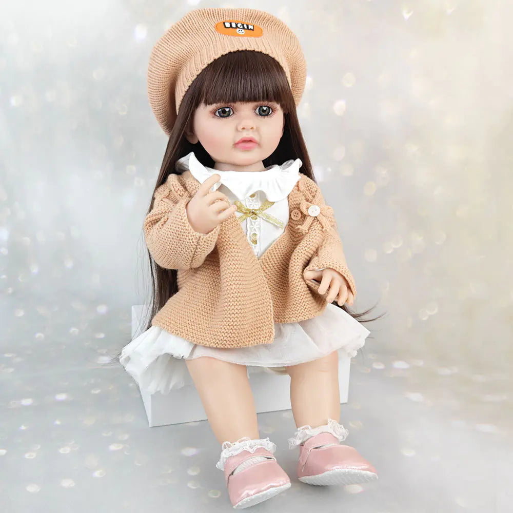 55cm Reborn Doll with Sweater Outfit for Girls