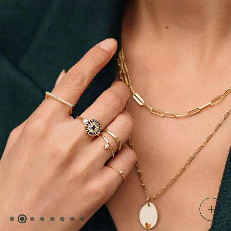 18K Gold-Plated Titanium Steel Twist Chain Necklace