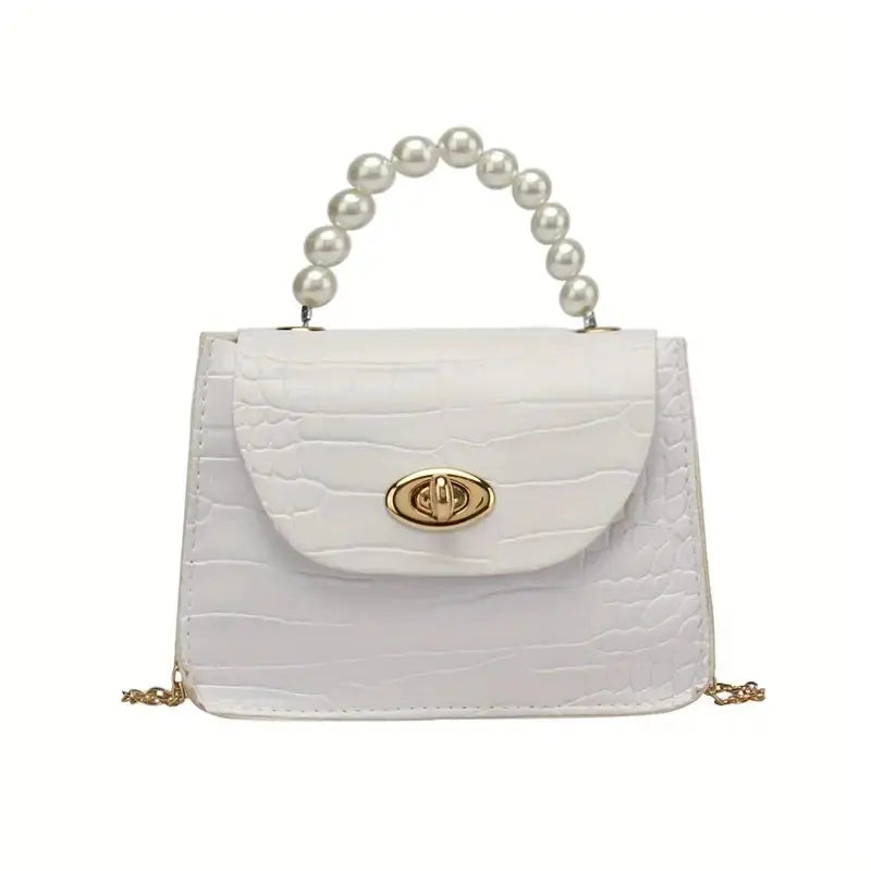 Minimalist Crocodile Embossed Women's Satchel Bag