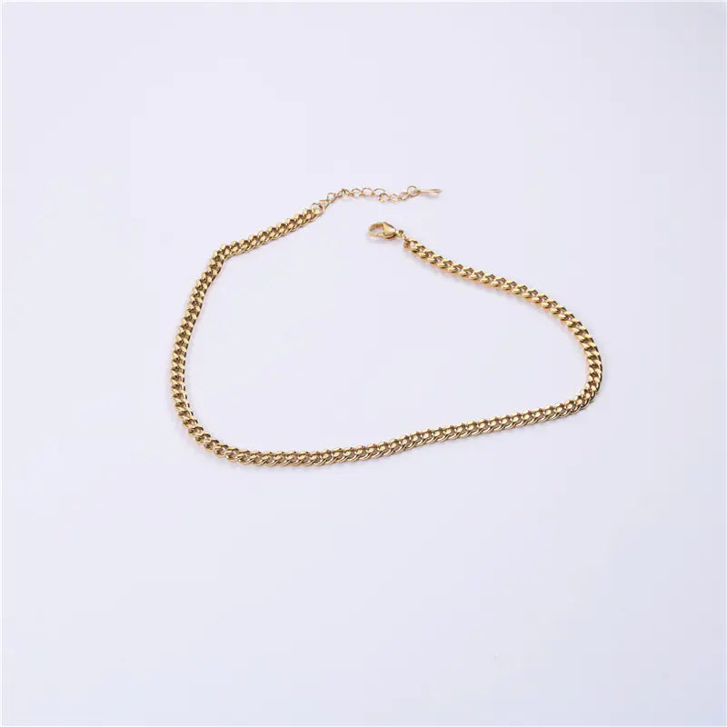 18k Chunky Chain Necklace for Women - Short Style