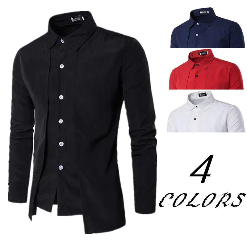Men's Slim Fit Long Sleeve Shirt - New Style Two-Piece