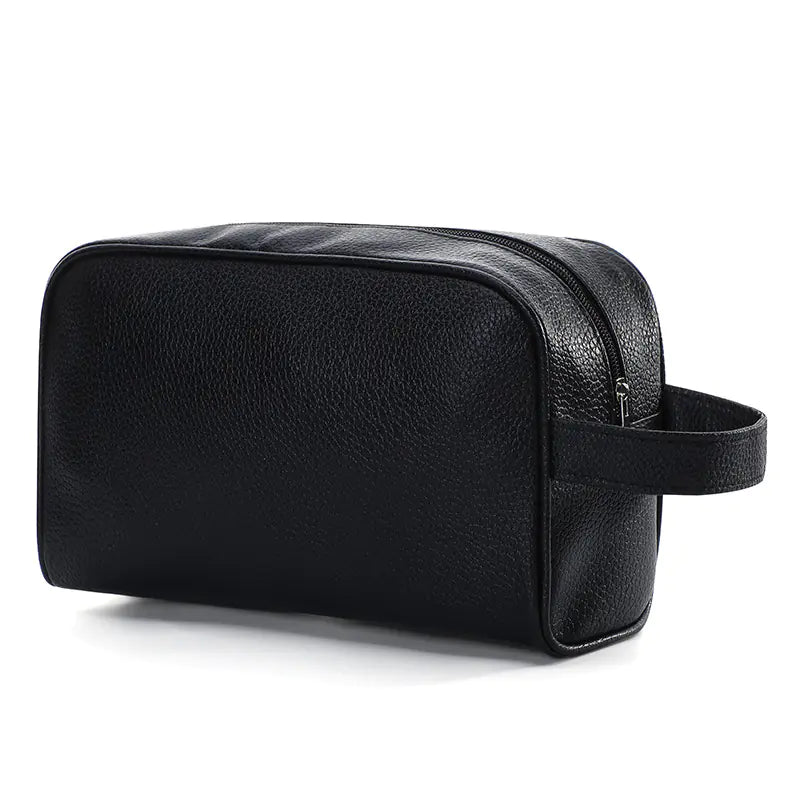 LAYRUSSI Waterproof PU Leather Makeup and Toiletries Bag