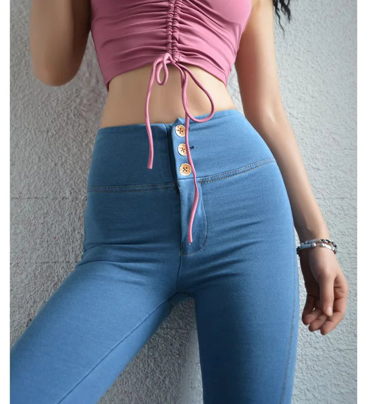 High-Waisted Peach Butt-Lifting Yoga Pants for Women