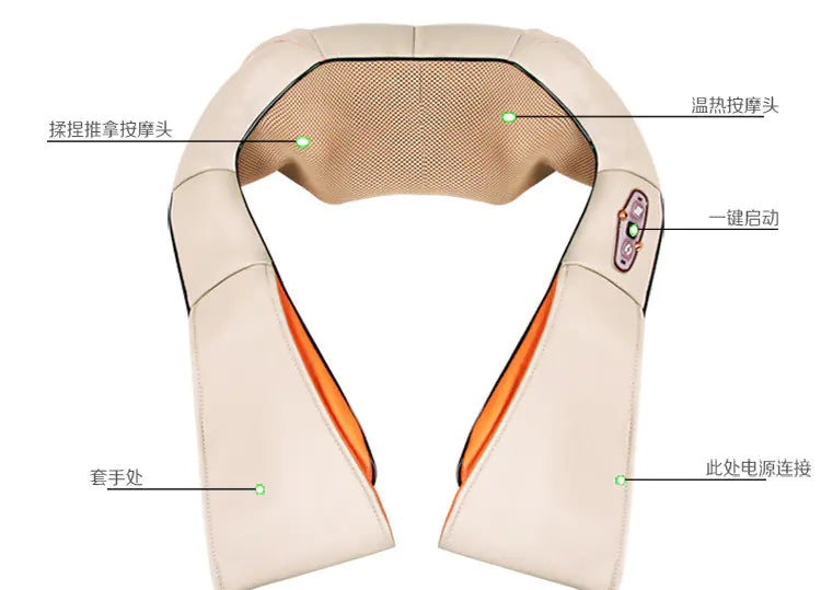 Chal de masaje multifuncional con amasado y calor