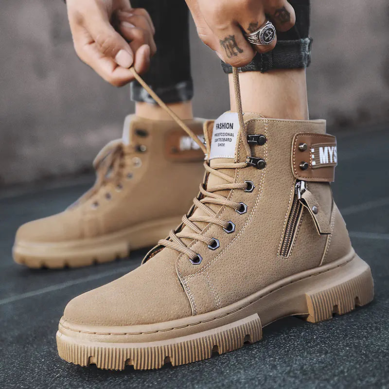 Martin High-Top Tooling Boots for Men - Retro Style