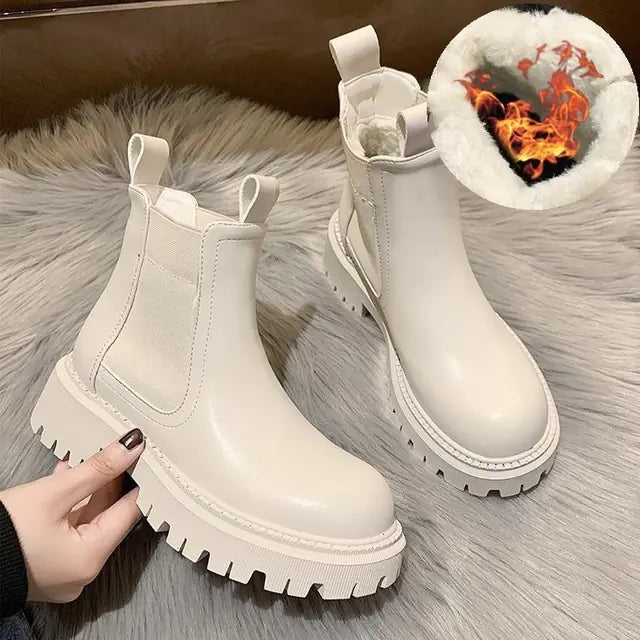 Women's Martin Short Boots - Thick-Soled British Style